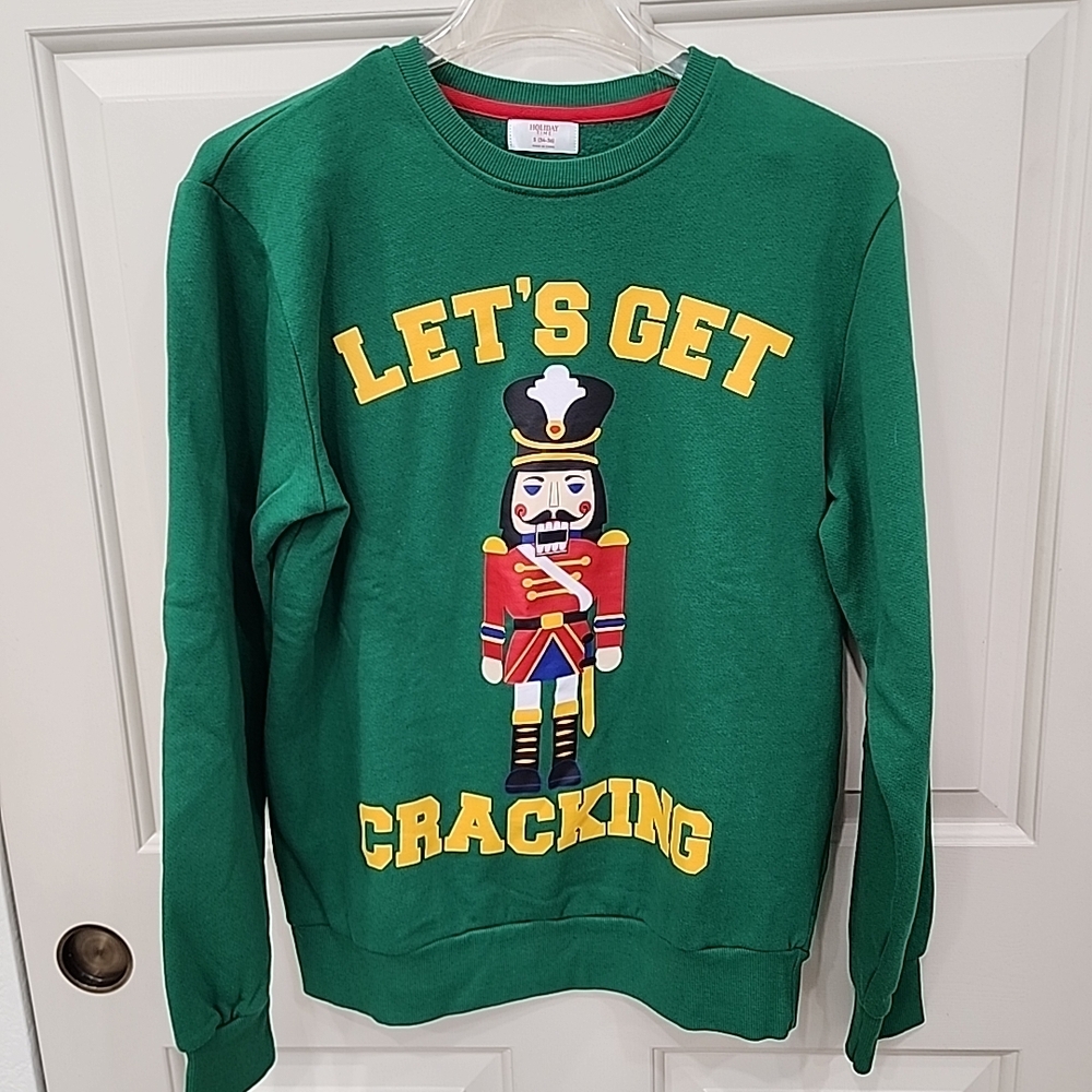 Holiday Time Small Green Nutcracker Sweatshirt Gr… - image 8